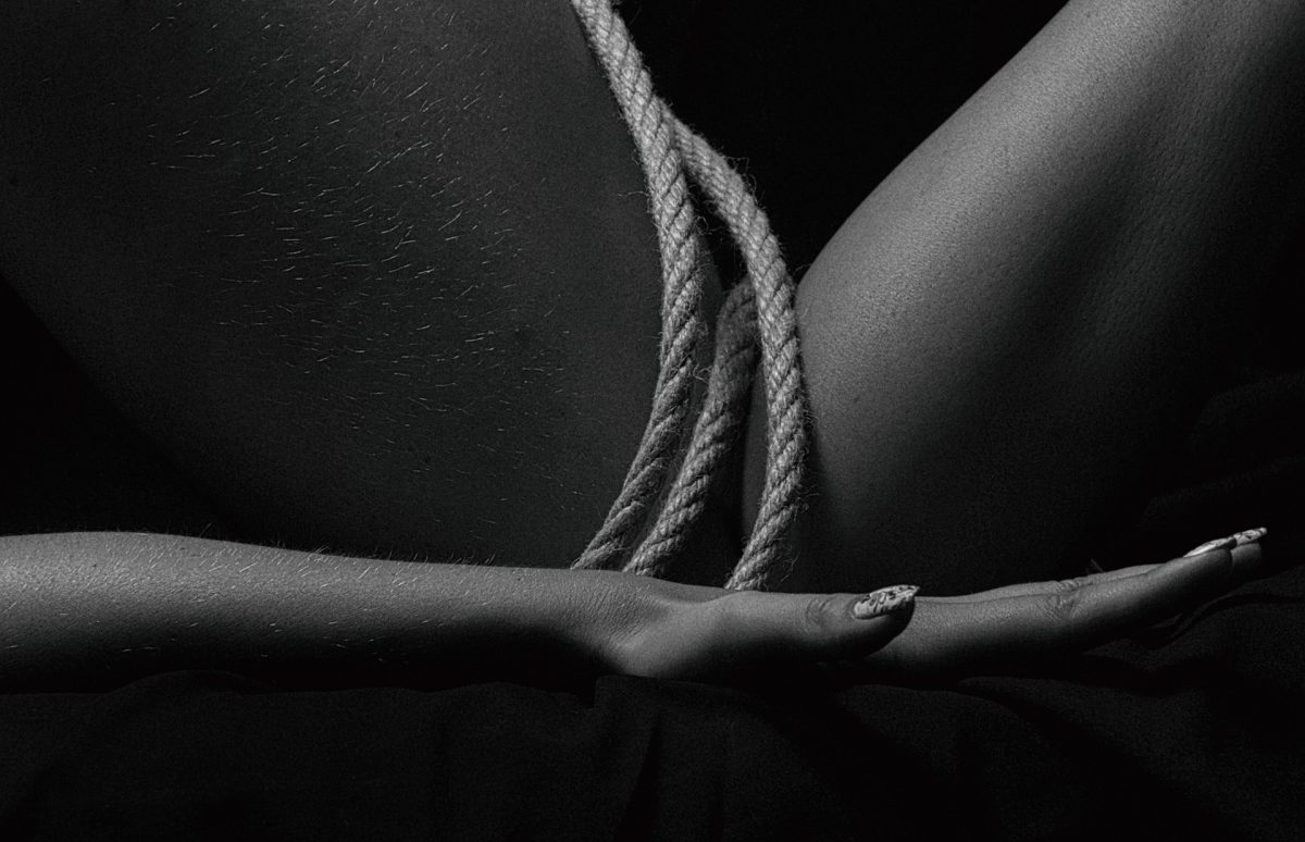 Black and white artistic nude with <a href=